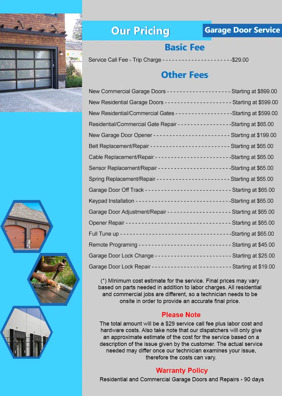 Capitol Garage Door Service Indianapolis, IN 317-572-5815 - pricelist4