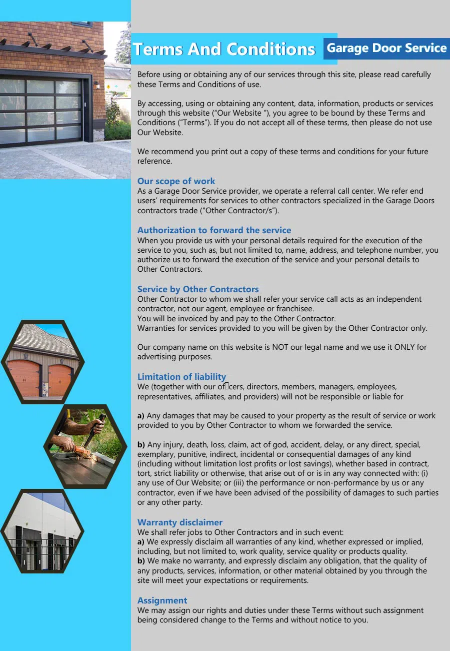 Capitol Garage Door Service Indianapolis, IN 317-572-5815 - terms4